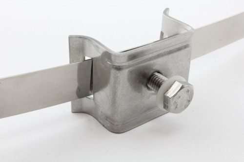 Single Bolt Banding Bracket - with Strapping